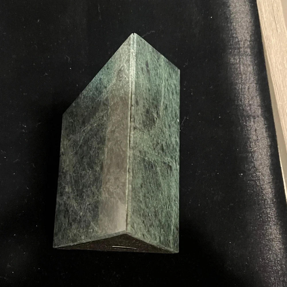 Green Marble Triangle Pencil/Pen Cup Holder New